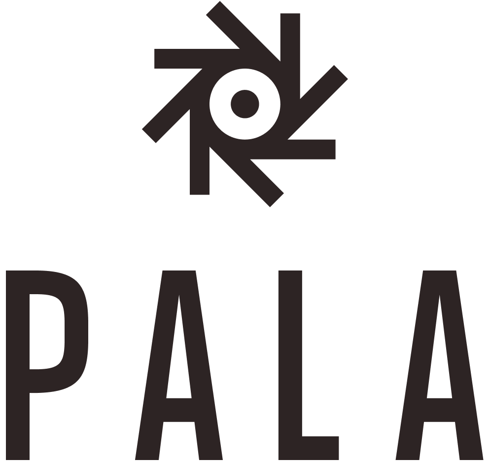 Pala Centred Aubergine Logo with Sun