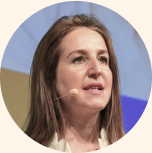 Carina Bauer CEO of IMEX Group, speaking at a conference